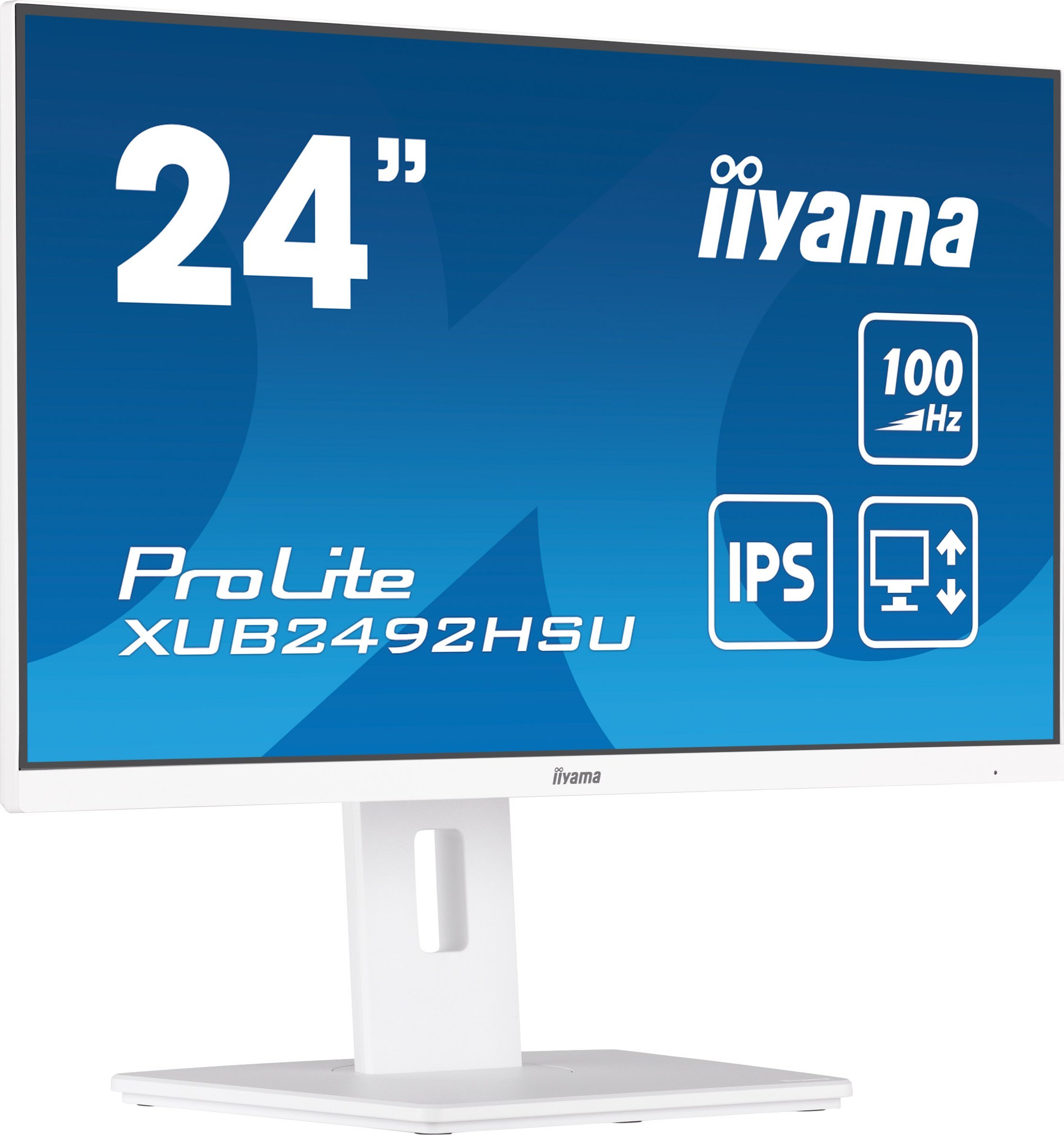 Monitor iiyama ProLite XUB2492HSU-W6, 23.8", IPS, 100 Hz, i bardhë