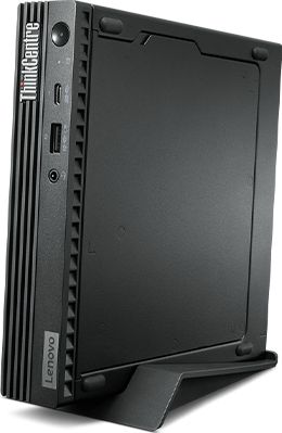Вертикална држачка за компјутер Lenovo ThinkCentre Tiny VI, за десктоп, црна