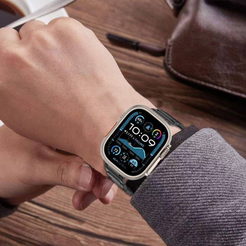 Byzylyk për Apple Watch Tech-Protect Stainless Classic, 44 45 46 49mm, çelik inox, i zi