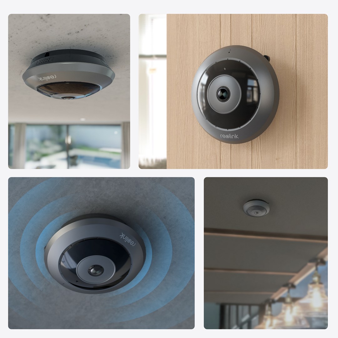 Kamerë IP Reolink Fisheye Series W520, 6MP, Wi-Fi, e zezë