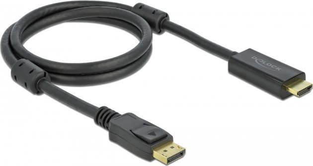 Kabllo DeLOCK Active DisplayPort në HDMI 1.2, 4K 60Hz, 1m, e zezë