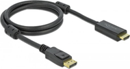 Kabllo DeLOCK Active DisplayPort në HDMI 1.2, 4K 60Hz, 1m, e zezë