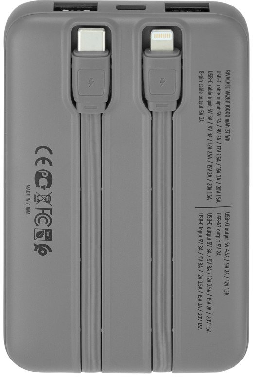 Power bank Rivacase Rivapower VA2611, 10000mAh, 30W, gri