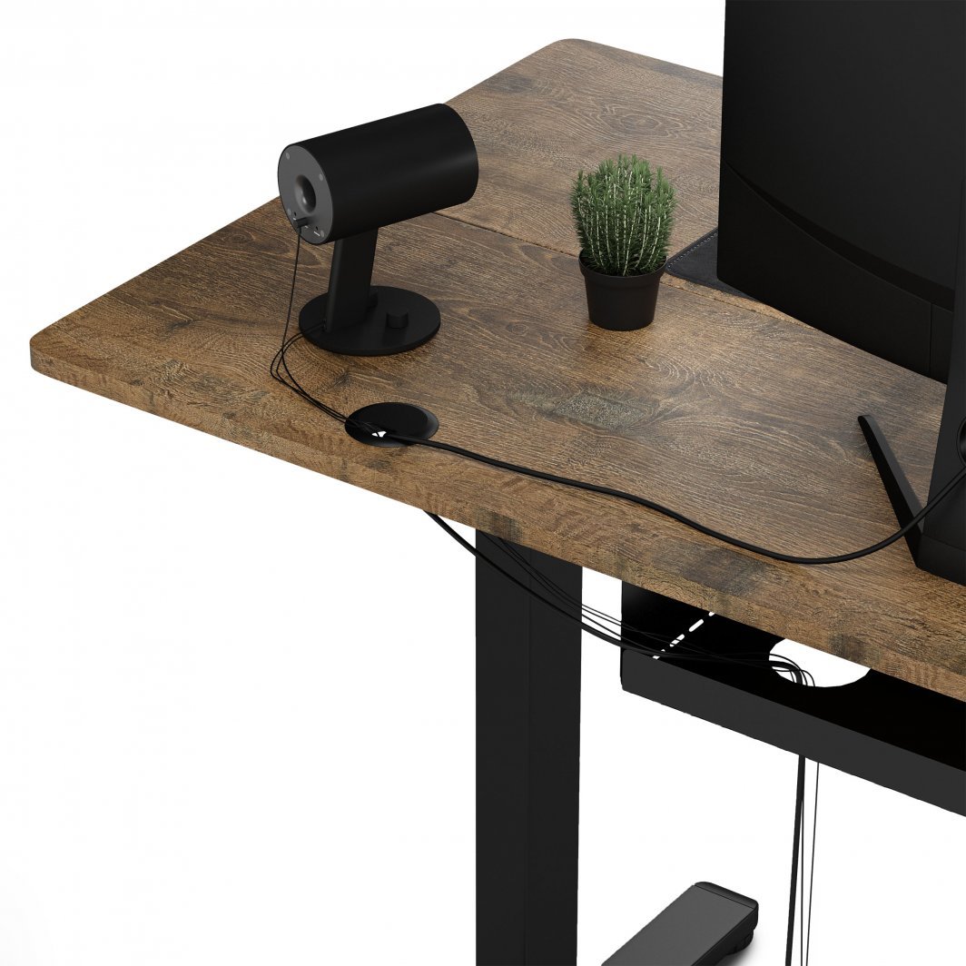 [OUTLET] Tavolinë elektrike SENSE7 Nojo, 120cm x 60cm,e zezë/ druri