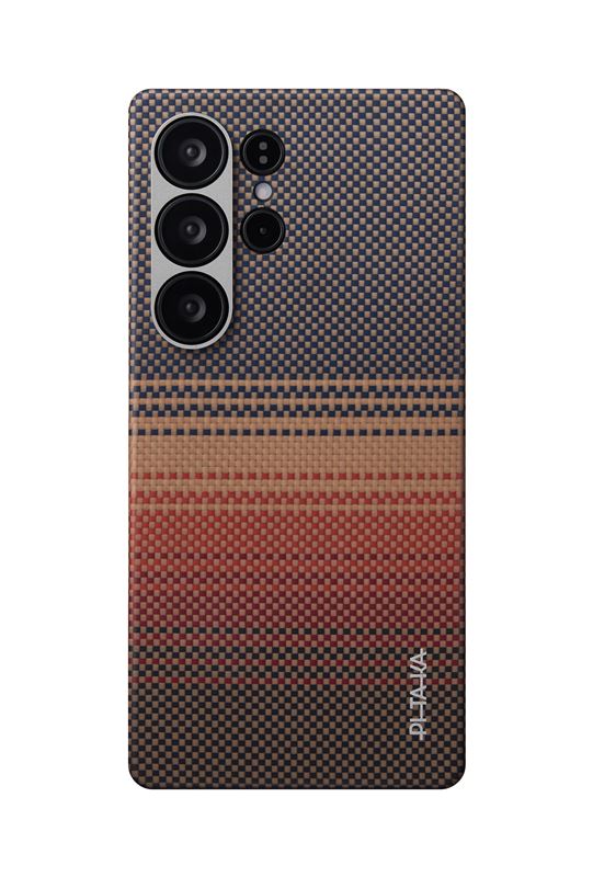 Mbrojtëse PITAKA Tactile Woven për Samsung Galaxy S25 Ultra, Sunset, e kaftë