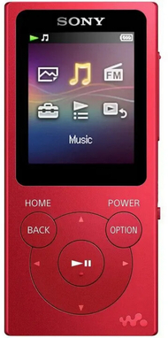 MP3 player Sony NW-E394L, 8GB, i kuq