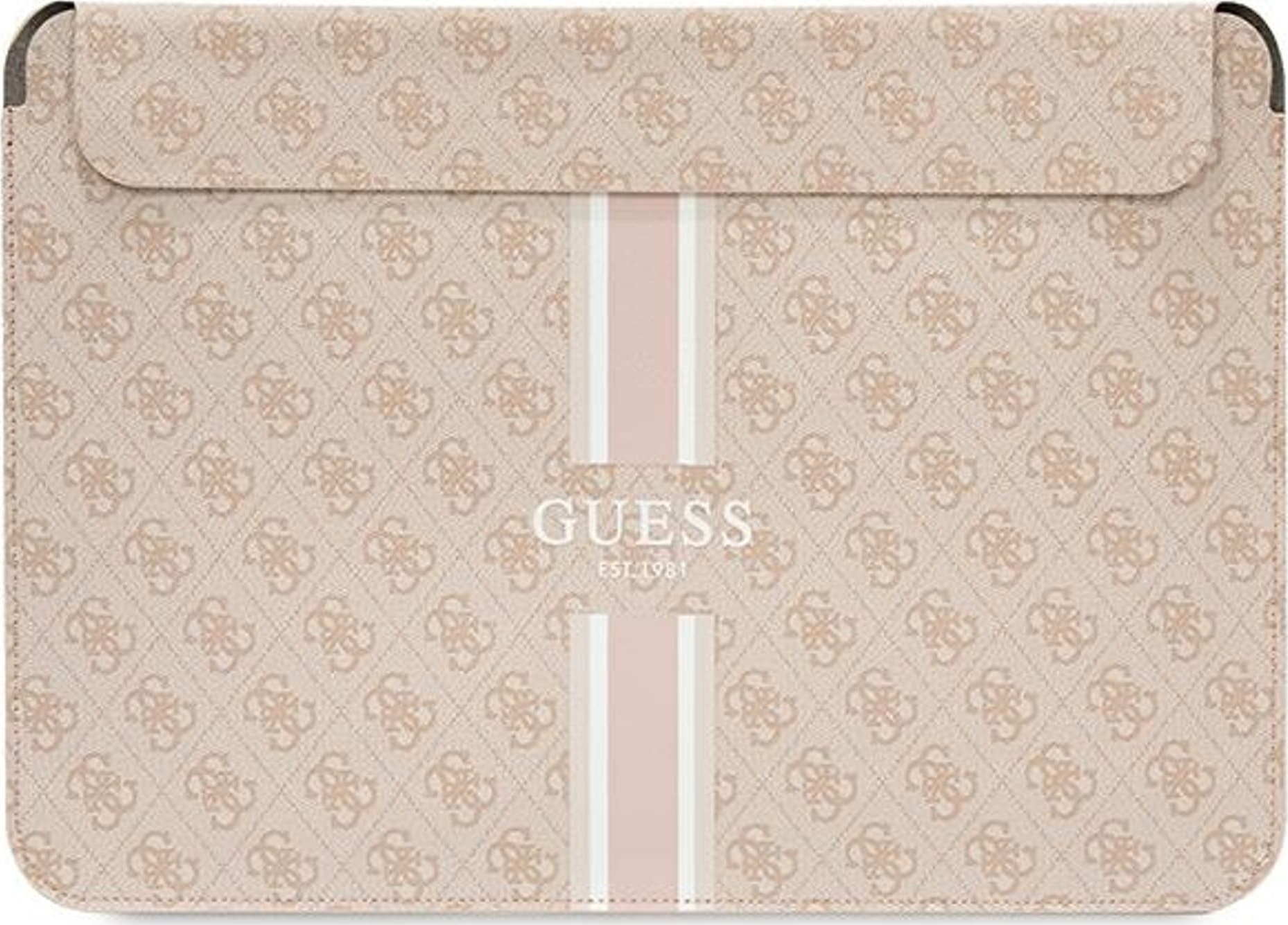Çantë laptopi Guess GUCS14P4RPSP, 14", koleksioni 4G Printed Stripes, rozë