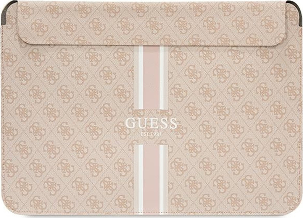 Çantë laptopi Guess GUCS14P4RPSP, 14", koleksioni 4G Printed Stripes, rozë