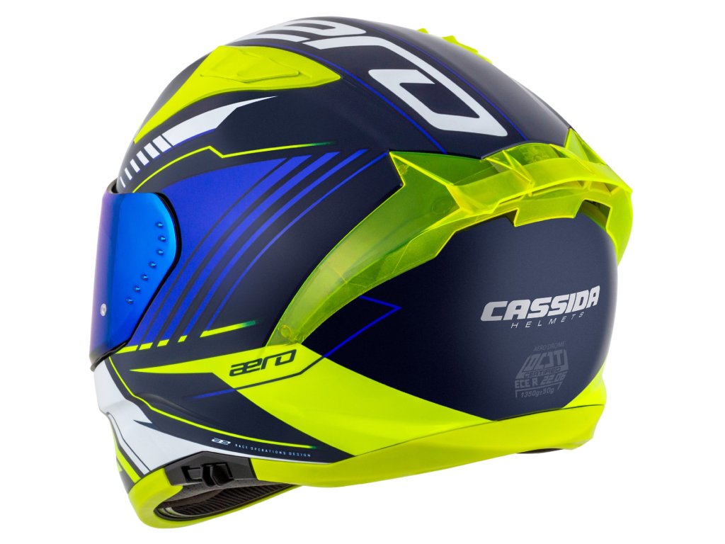 Кацига мото Cassida Aero Drome, целосно лице, поликарбонат, црна