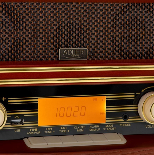 Radio Adler AD 1187, Bluetooth 5.0, me alarm, kafe retro