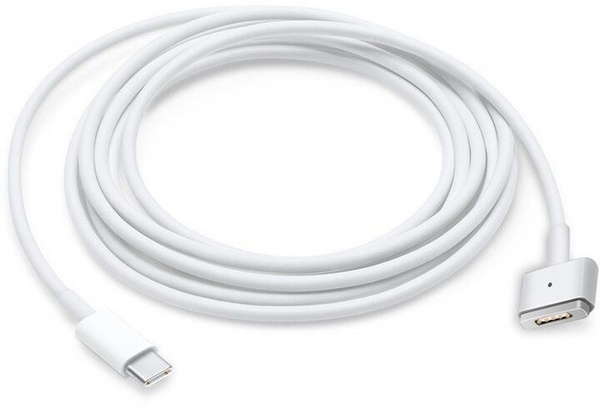 Kabllo karikimi COTEetCI USB-C - MagSafe 2 për MacBook, 2 m, e bardhë