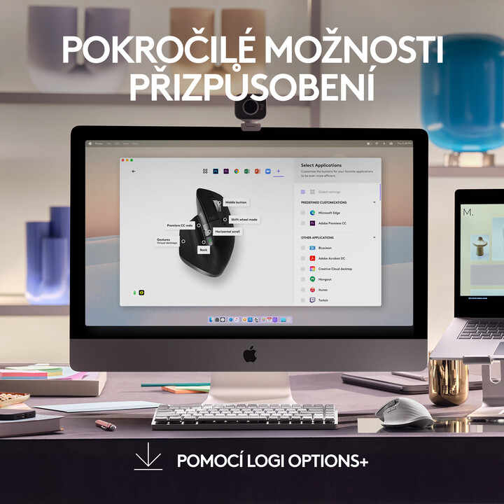 Глувче Logitech MX Master 3S за Mac, сиво