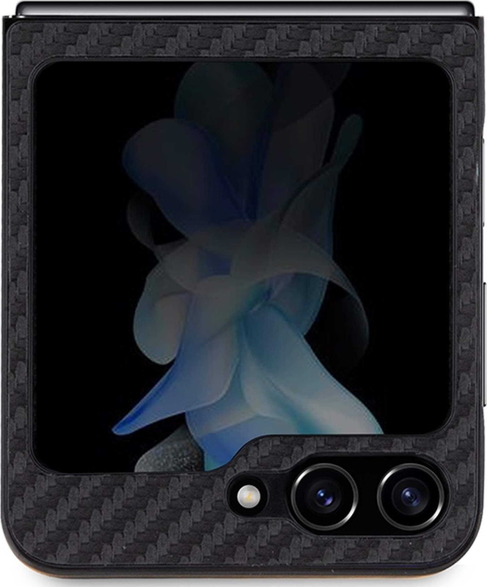 Mbulesë BMW BMHCZF522NBCK për Samsung Galaxy Z Flip5, lëkurë karbon, e zezë