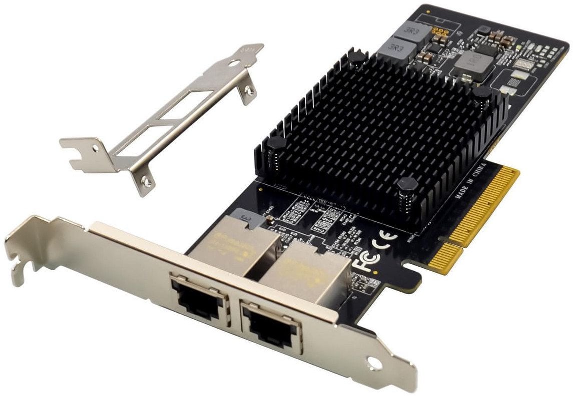 Kartë rrjeti Microconnect X550-T2, PCIe X8, 10GbE, e zezë