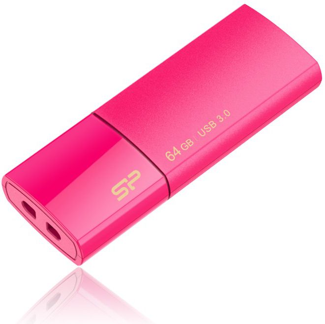 USB Silicon Power Blaze B05, 64 GB, rozë