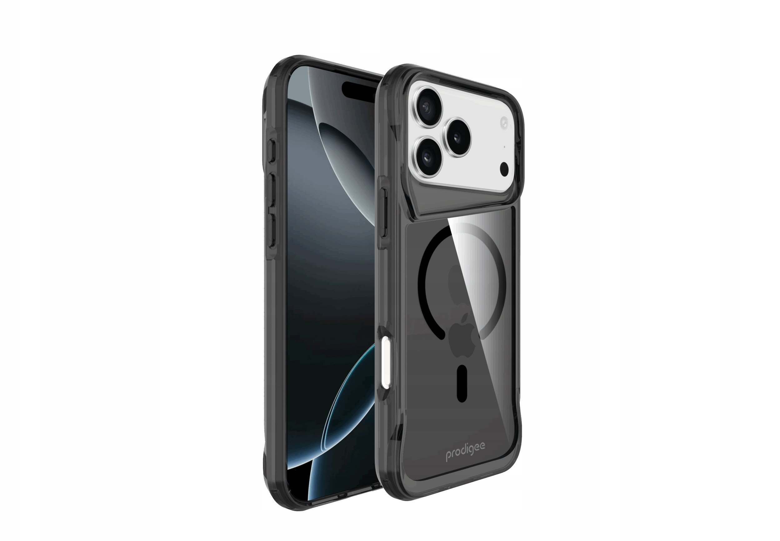 Mbulesë telefoni Super Hero, për iPhone 17 Pro, dy shtresa, rezistente ndaj goditjeve, ngjyrë smoke