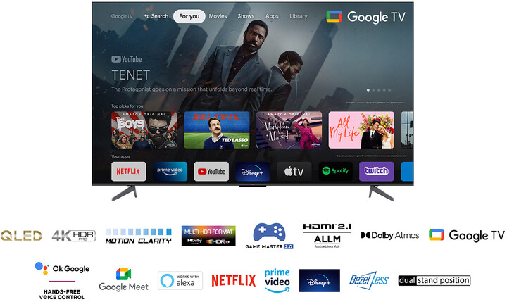 Televizor TCL 75C645, 75" (189cm), 4K UHD, titan