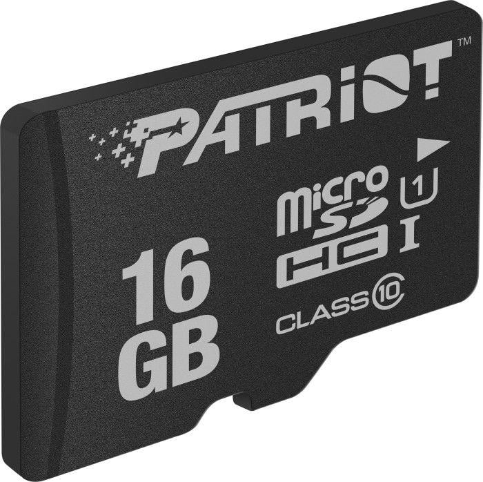 Kartë MicroSDHC Patriot LX Series, 16 GB, Class 10, e zezë