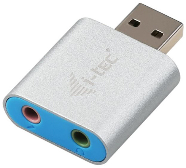 i-tec USB 2.0 адаптер на аудио, мини, метал