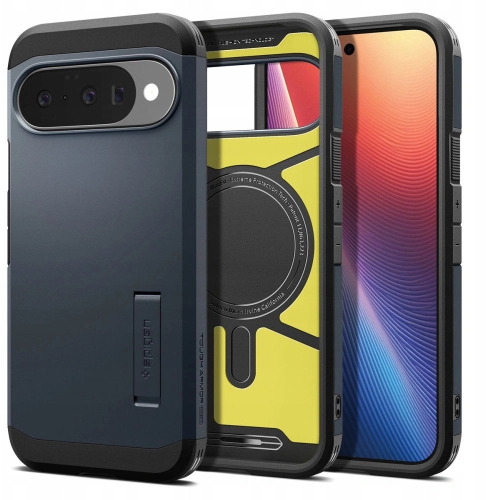 Mbulesë telefoni Spigen Resistant Armor për Google Pixel 10 dhe Pixel 10 Pro, rezistente ndaj goditjeve, blu