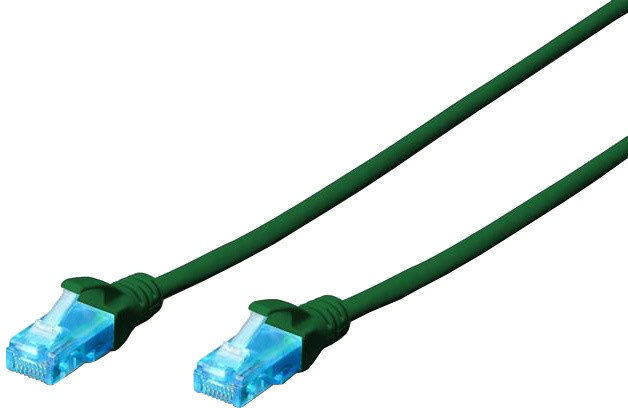 Digitus Ecoline Patch кабел, UTP, CAT 5e, AWG 26/7, зелена, 2m