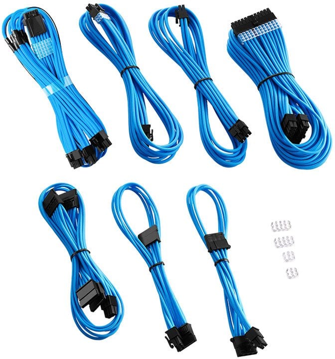 Set kabllosh PSU CableMod C-Series PRO ModMesh 12VHPWR për Corsair RM RMi RMx, light blue