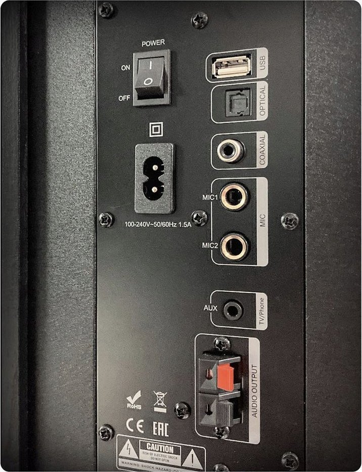 Kullë zërimi Fenda F&amp;D T-60X Pro, 110W, Bluetooth USB FM, kafe druri