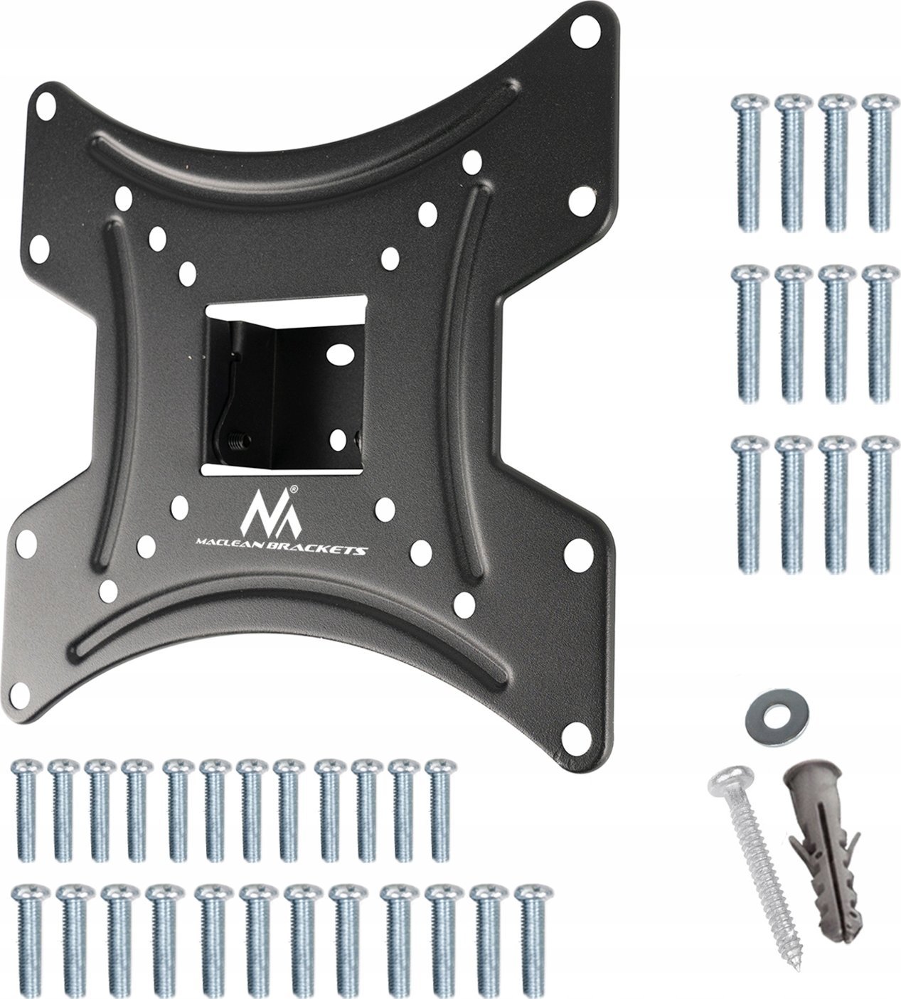Mbajtës muri për TV Maclean MC-414, 23"-43", VESA 200x200, 30kg, i zi