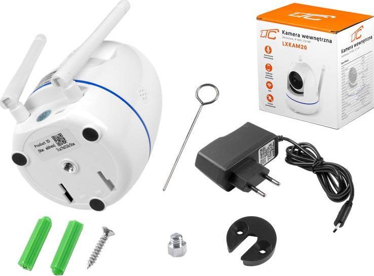 Kamerë sigurie rrotulluese IP LTC, WiFi, 2.0MP, MicroSD, 128GB, e bardhë