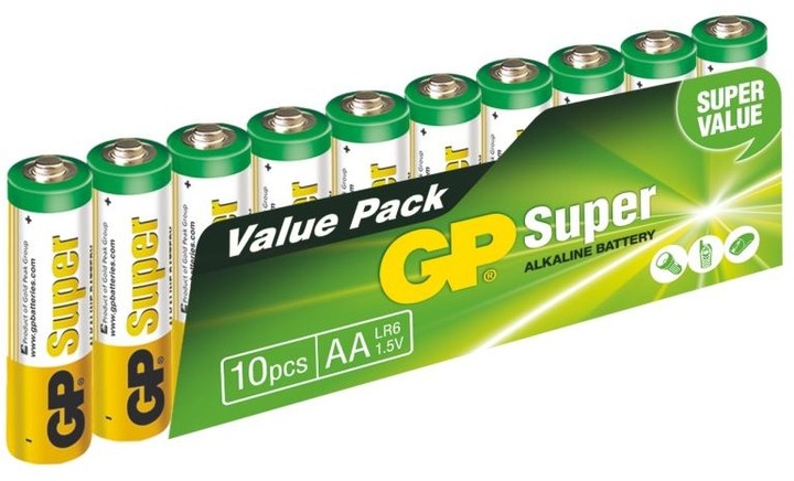 Bateri GP AA alkaline, 10 copa
