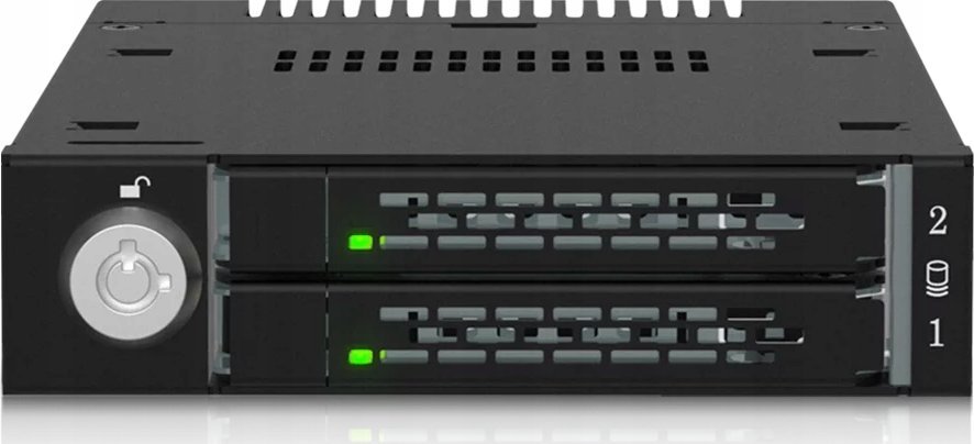 Kasetë mobile rack ICY Dock MB834MK B V2, 2 porta M.2 NVMe, PCIe 4.0, e zezë