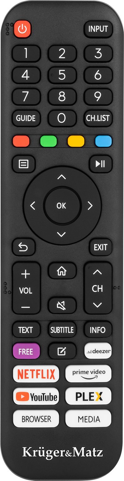 Pilot televizori Kruger&amp;Matz Vidaa, zëvendësues, i zi