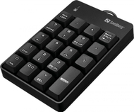 Tastierë Sandberg Numeric, numerike, me kabllo, US, e zezë Tastierë Sandberg Numeric, numerike, me kabllo, US, e zezë