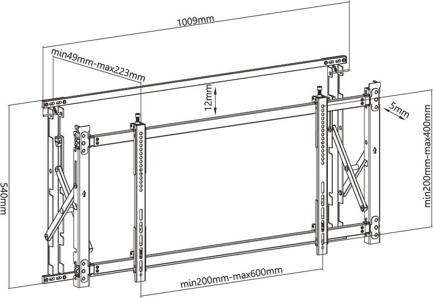 Mbajtëse muri për televizor Maclean MC-845 46'' - 52'' 