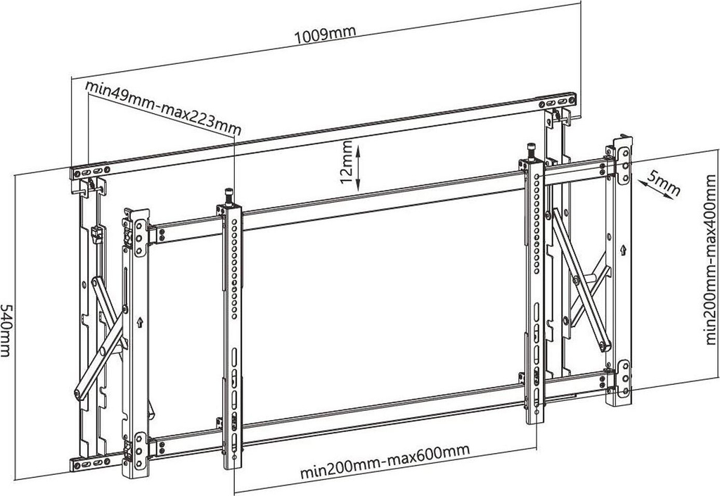 Mbajtëse muri për televizor Maclean MC-845 46'' - 52''