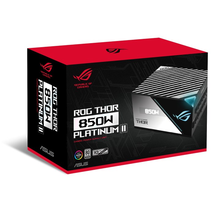 Извор на енергија ASUS ROG THOR 850W Platinum II, 20+4 pin ATX, 850 W