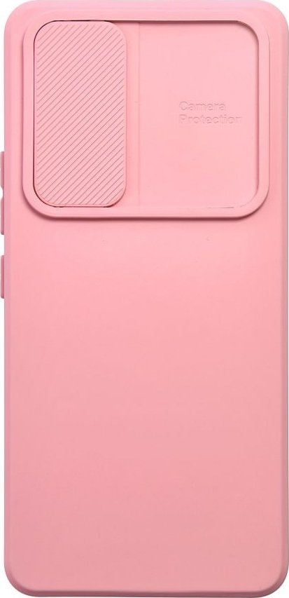 Kapotë silikoni për Samsung Galaxy A15 5G, me slajder kamere, rozë e çelët