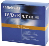 Disqe DVD+R Omega, 4.7GB, 16x, 10 copë Disqe DVD+R Omega, 4.7GB, 16x, 10 copë