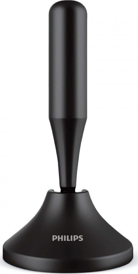 Внатрешна антена Philips SDV5300/12, ТВ и ФМ, со засилувач на сигнал, црна