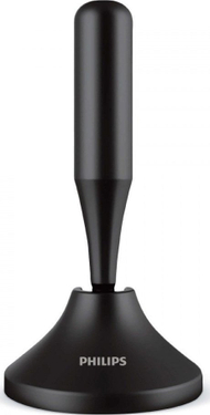 Внатрешна антена Philips SDV5300/12, ТВ и ФМ, со засилувач на сигнал, црна