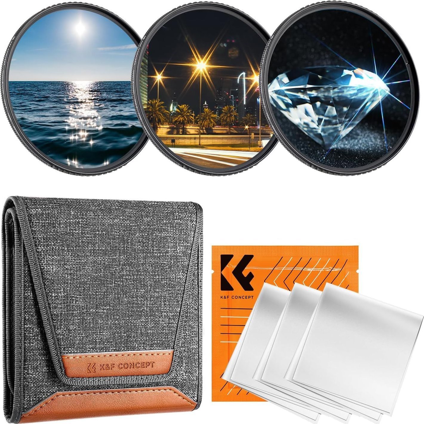 Filter UV për lente K&amp;F Concept K Series, 62mm, xham optik me shumë shtresa, ultra i hollë