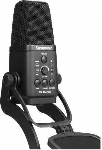 Кондензаторски микрофон Saramonic SR-MV7000, USB и XLR, повеќенасочен, црн