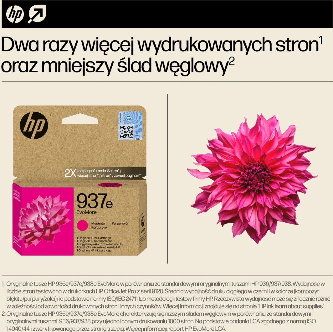 Ngjyrë për printer HP 937e EvoMore, vjollcë