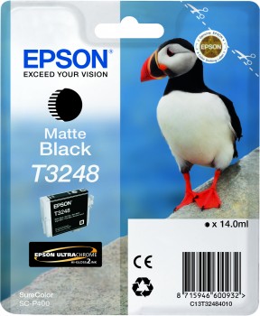 Ngjyrë për printer EPSON T3248, 14ml, e zezë