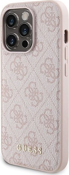 Set aksesorësh Guess GUBPM5P14L4GEMGP për iPhone 14 Pro 6.1", hardcase, powerbank 5000 mAh, rozë
