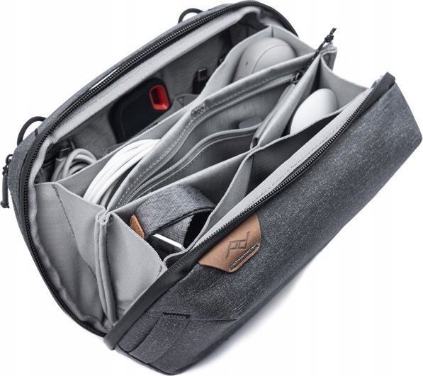 Çantë organizuese Peak Design Tech Pouch, për aksesorë, najlon i ricikluar, charcoal