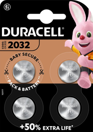 Bateri litiumi Duracell 2032, paketim 4 copë, 3V