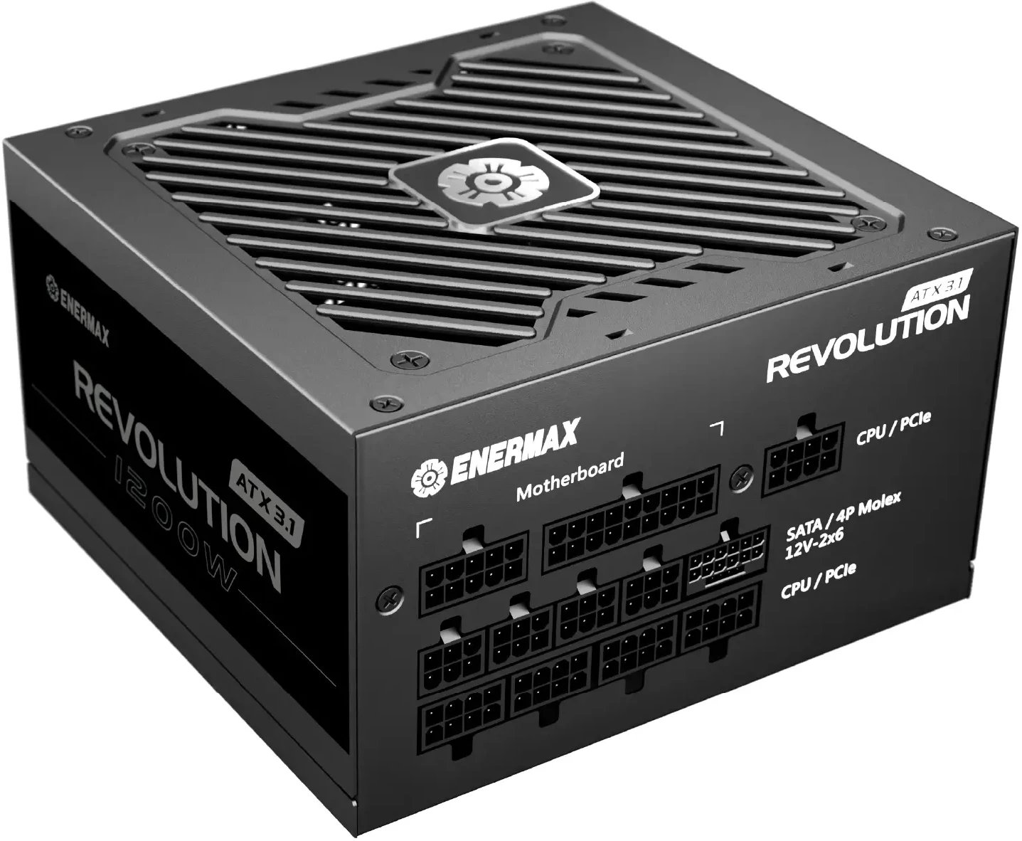 Напојување Enermax Revolution3, 1200W, 80+ Gold, ATX 3.1, црно
