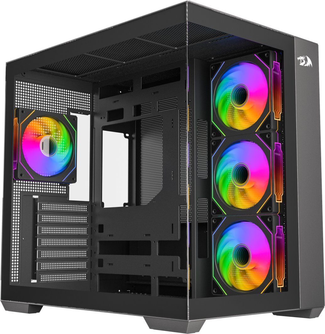 Kasë Redragon EVO ARGB, e zezë