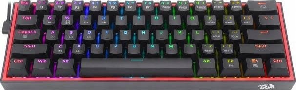 Tastierë mekanike gaming Redragon Fizz Pro, 60%, Bluetooth dhe wireless, RGB, e zezë